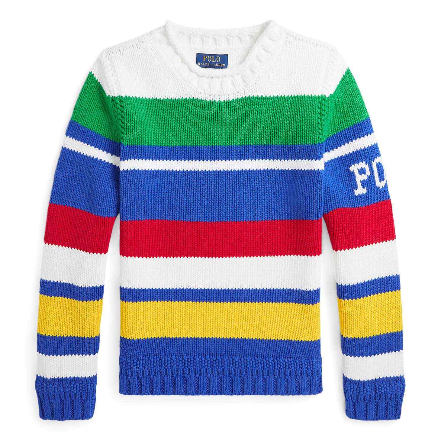 Polo Ralph Lauren Logo Striped Cotton Sweater